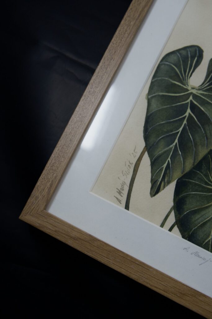 obraz botaniczny handmade Zielona Głębia Antresola