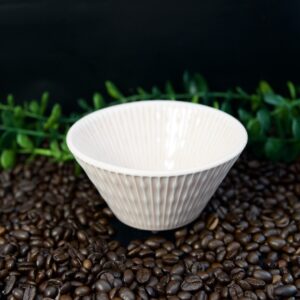 Dripper porcelanowy do przelewu – pudrowy róż