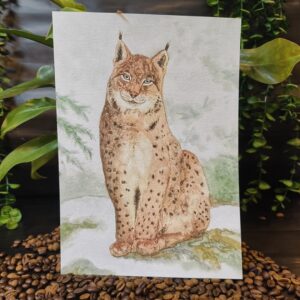 Plakat artystyczny A4 „Ryś” – MaviPoppy Art