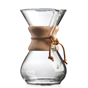 Szklany zaparzacz do kawy przelewowej 600 ml – styl Chemex