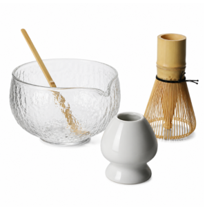 Szklany zestaw do ceremonii matchy – 4 elementy