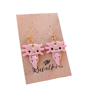 Kolczyki handmade „Aksolotle” – Rusałka