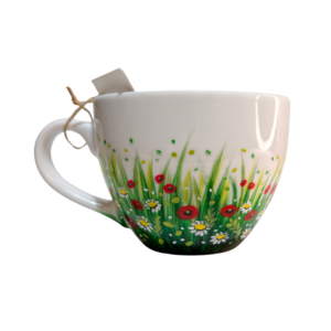 Kubek ręcznie malowany „Łąka o Świcie” – MaviPoppyArt