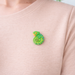 Pin handmade ,,Kameleon" - Rusałka