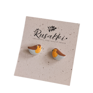 Kolczyki handmade ,,Rudziki mini" - Rusałka