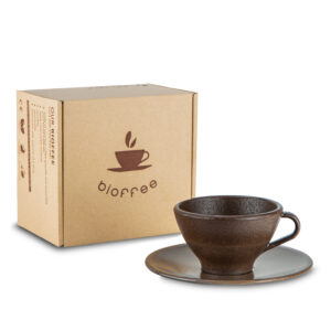 BIOFFEE – filiżanka ze spodkiem z fusów kawowych 210 ml