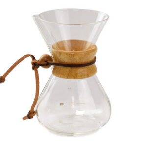 Szklany zaparzacz do kawy przelewowej 400 ml – styl Chemex