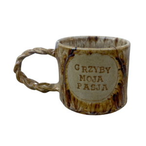 Kubek ceramiczny handmade „Grzyby – moja pasja” 420 ml  – KC Creates Art