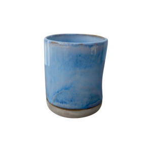 Kubek ceramiczny handmade „Niebieski” z wgnieceniami na palce 360 ml  – KC Creates Art