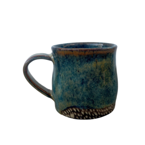 Kubek ceramiczny handmade „Pękaty” z elementami sgraffito 350 ml  – KC Creates Art