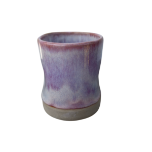 Kubek ceramiczny handmade „Różowa Mgła” z wgnieceniami na palce 370 ml – KC Creates Art