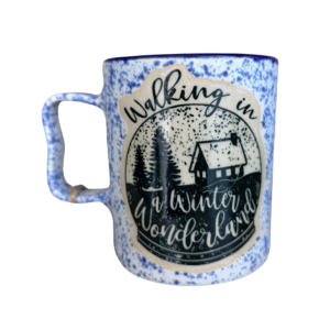Kubek ceramiczny handmade „Walking in a Winter Wonderland” 600 ml  – KC Creates Art