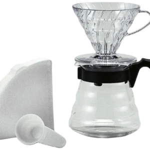 Zestaw Hario V60 Startowy „Black Edition” – V60 02 z serwerem i filtrami